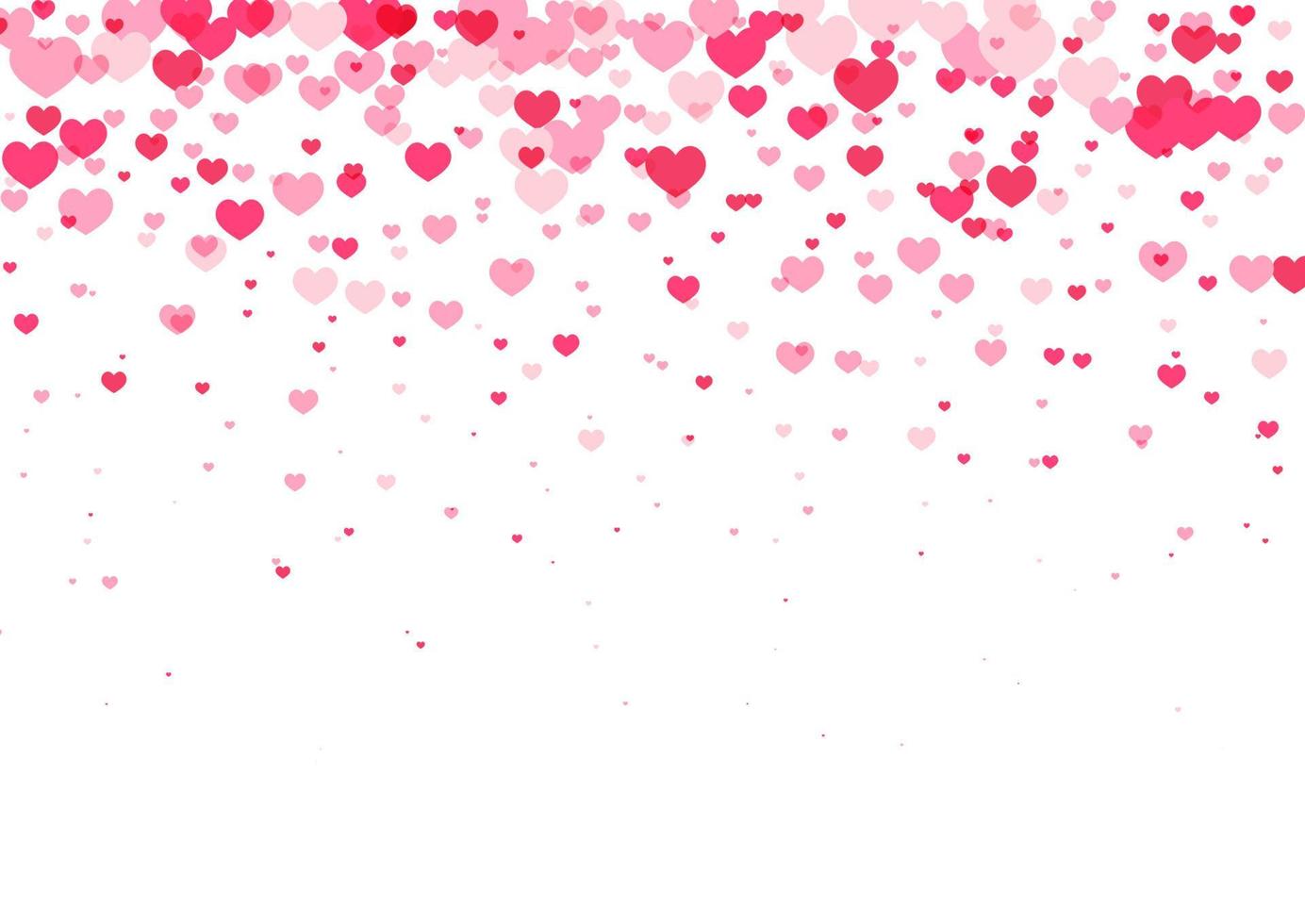 fundo de corações rosa para o dia dos namorados vetor
