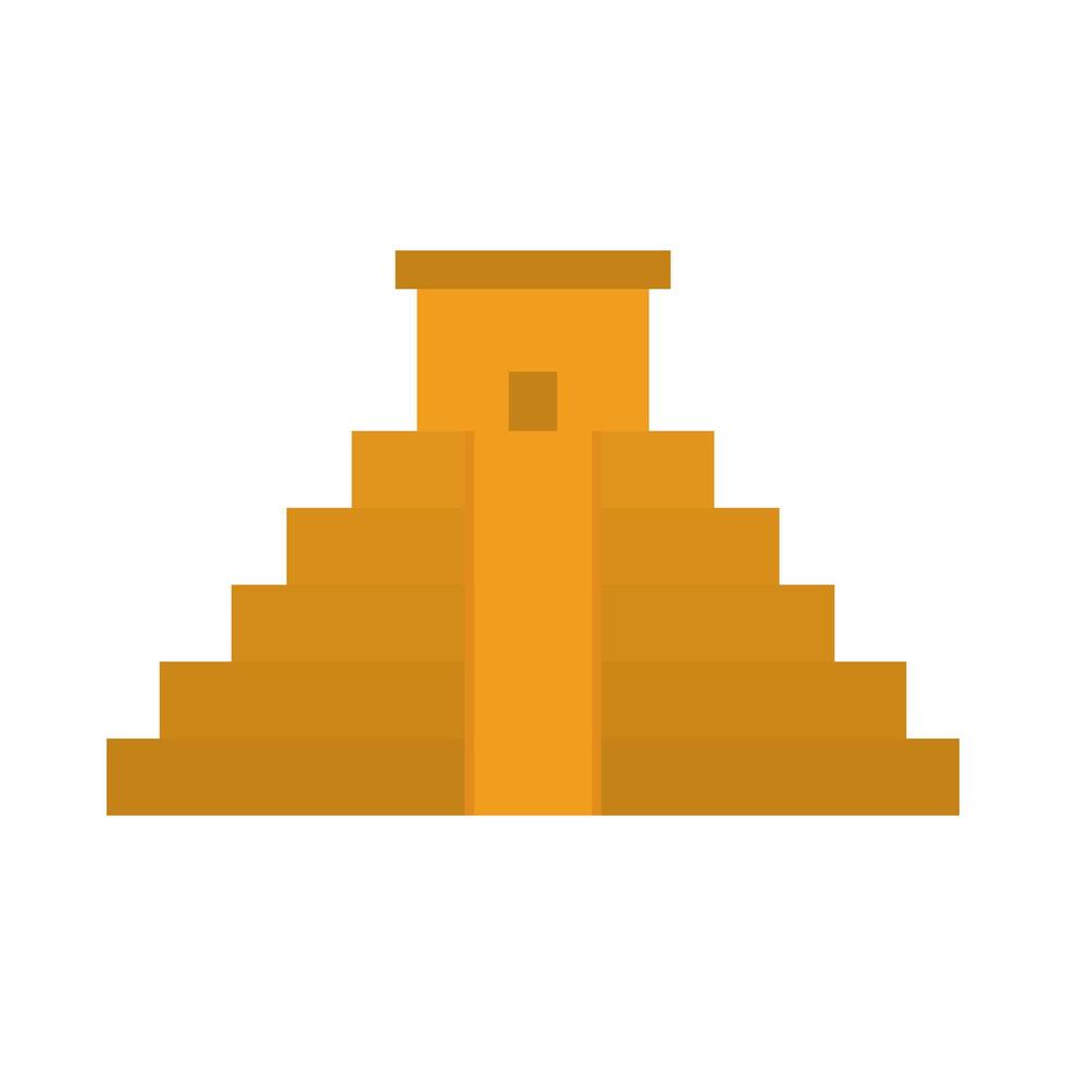 ícone de estilo de preenchimento de cultura de pirâmide mexicana vetor