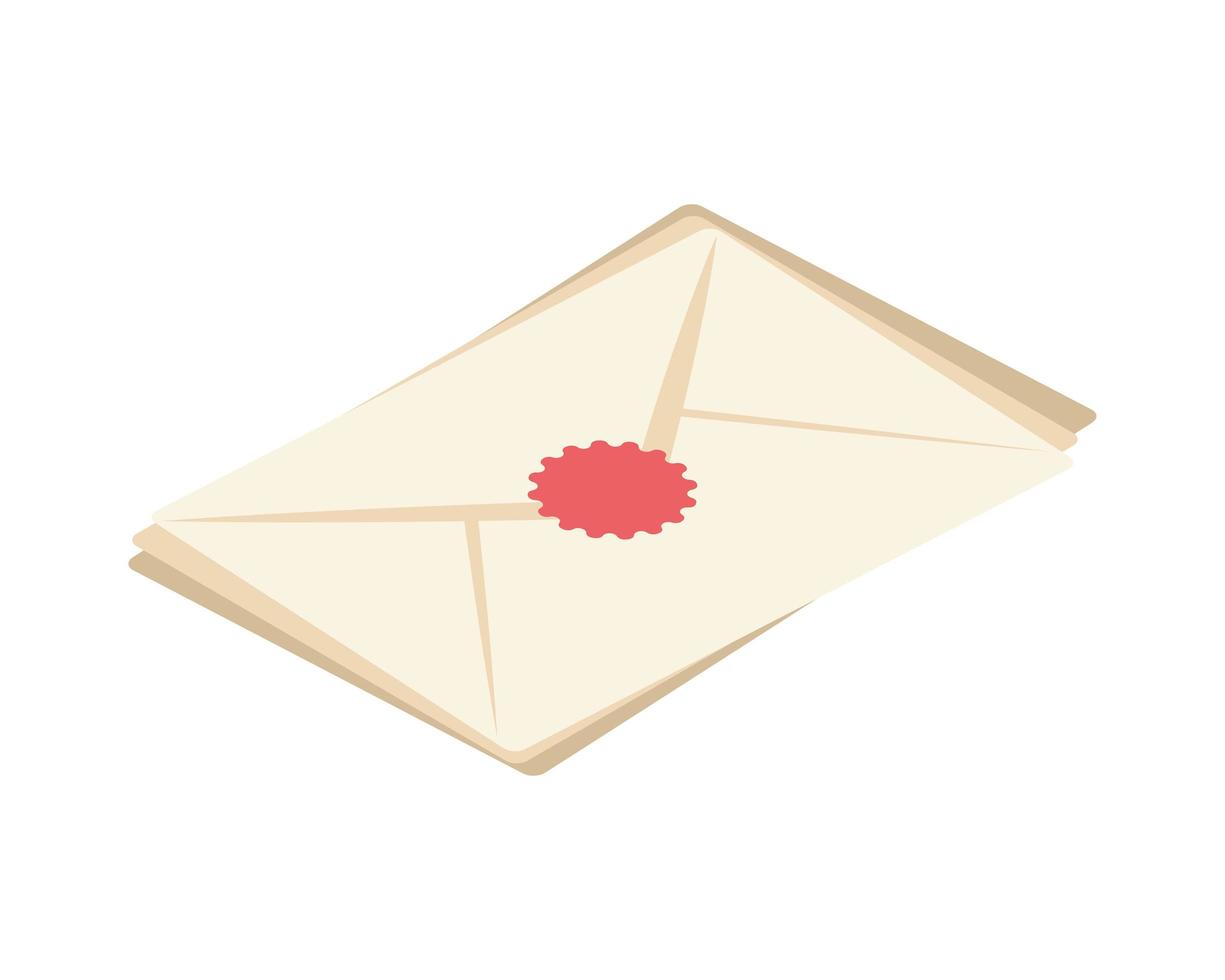 envelope postal retro vetor