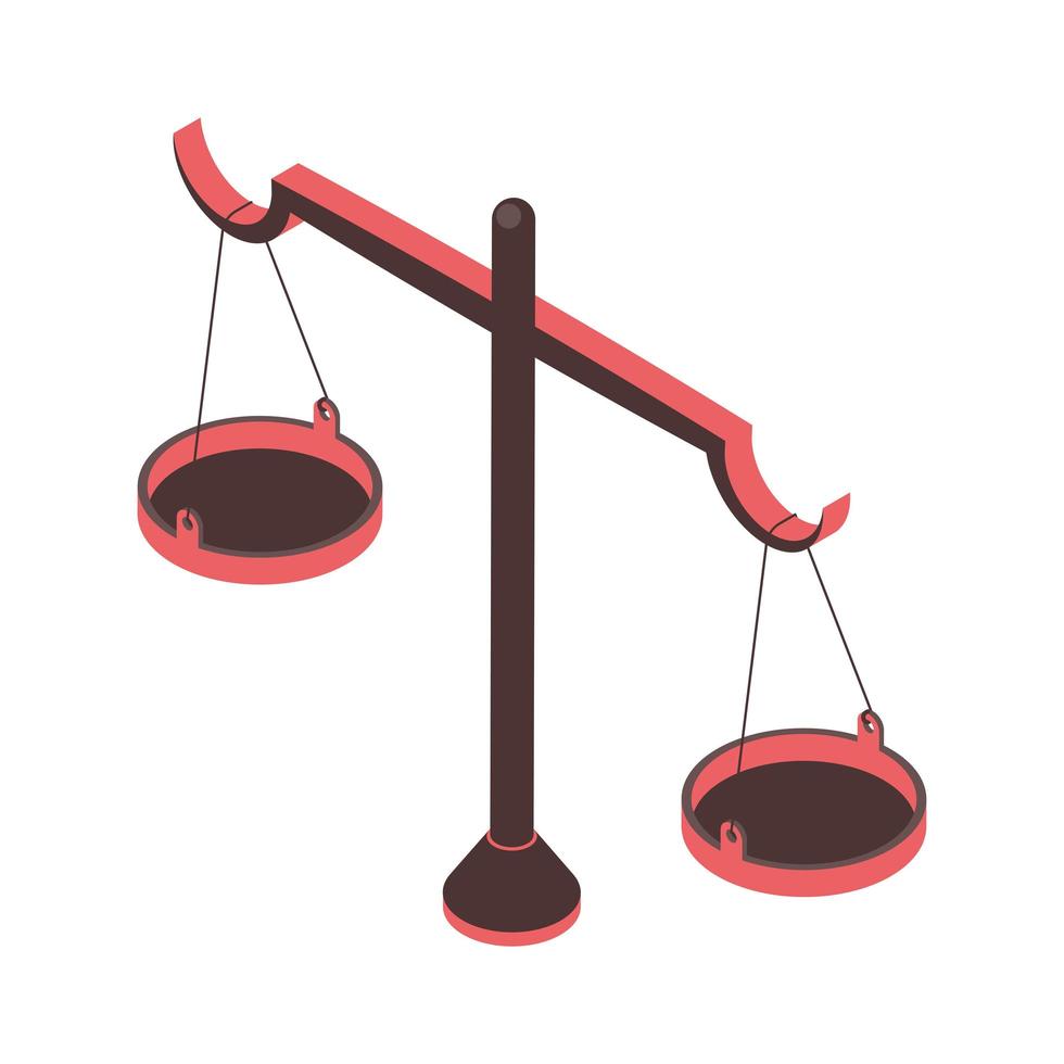 equilíbrio da escala de justiça vetor
