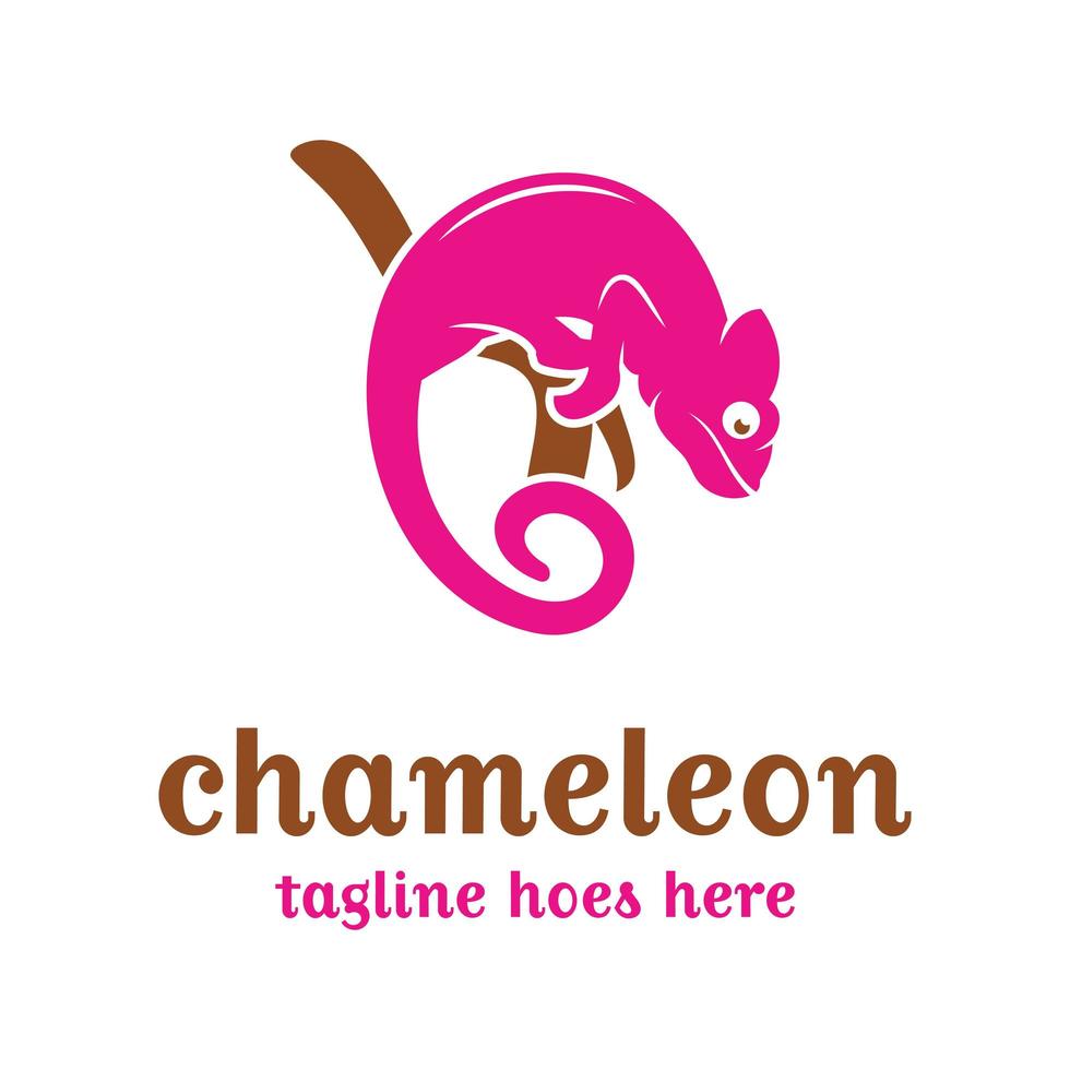 design de logotipo de vetor animal camaleão