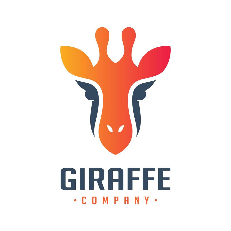 design do logotipo da casa dos animais da girafa vetor
