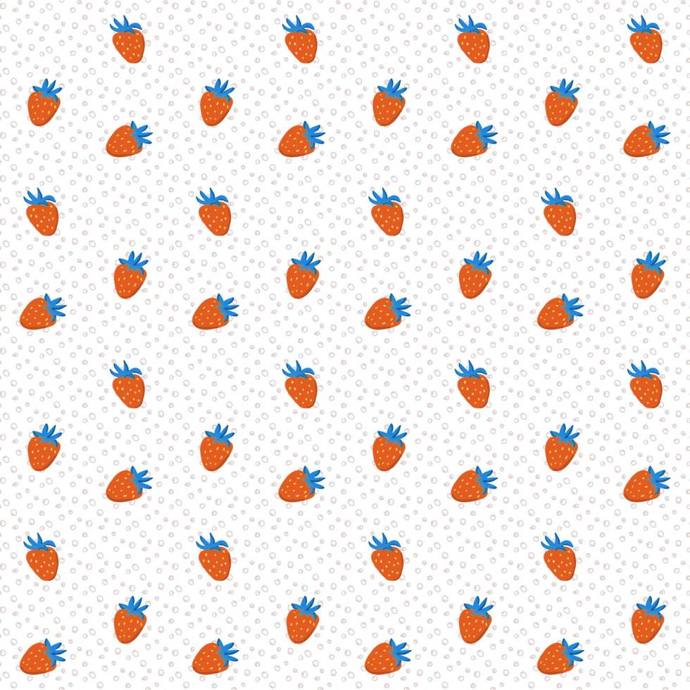 padrão sem emenda de morango para têxteis vetor