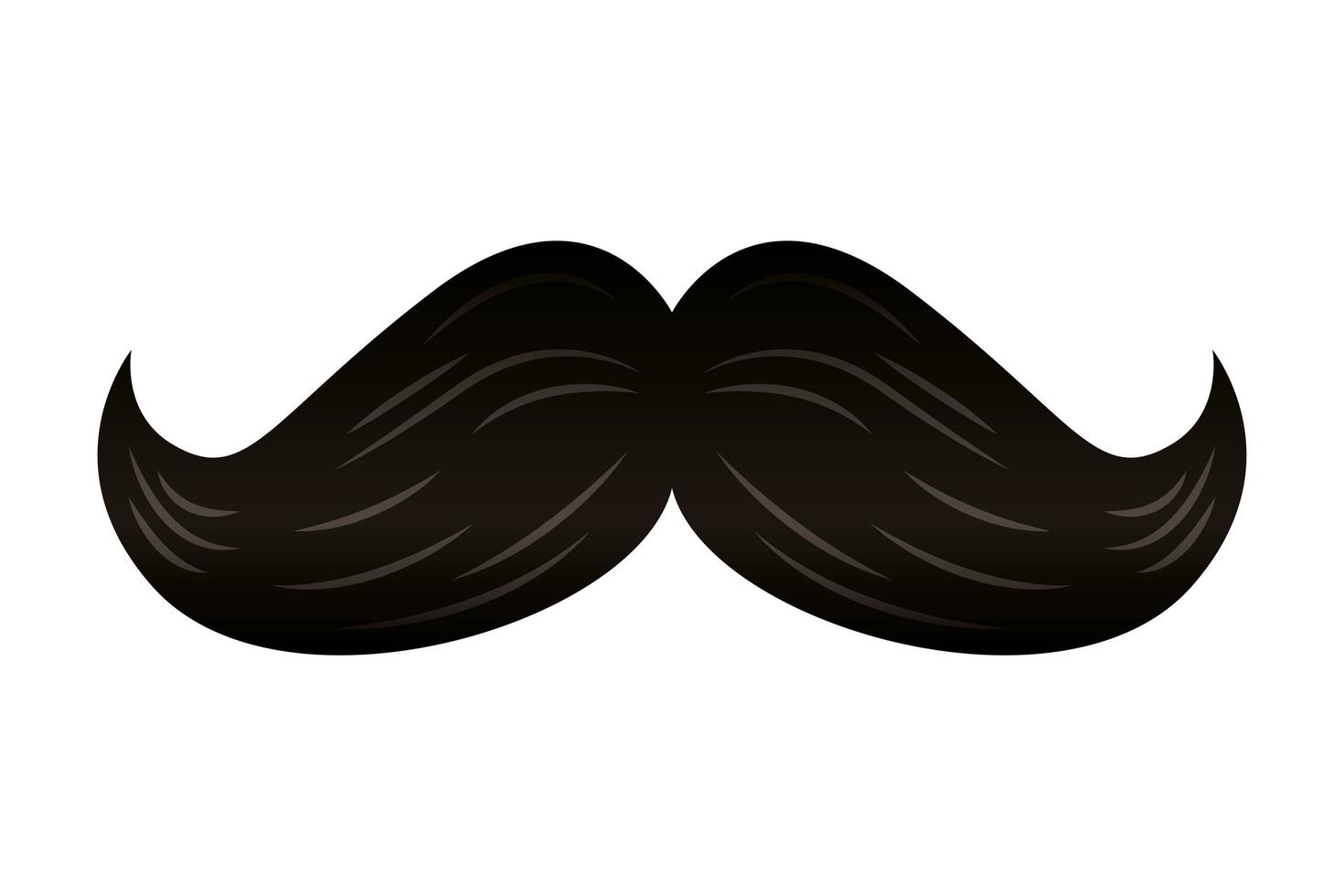 ícone de acessório masculino elegante de bigode vetor