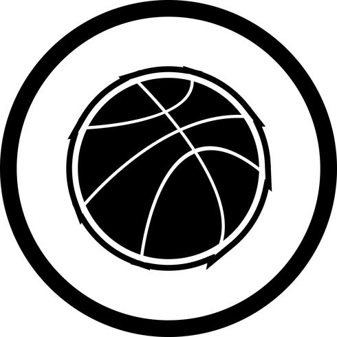 Ícone de bola de basquete vetor