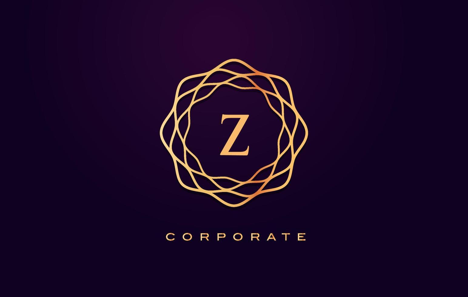 logotipo de luxo z. vetor de design de carta de monograma