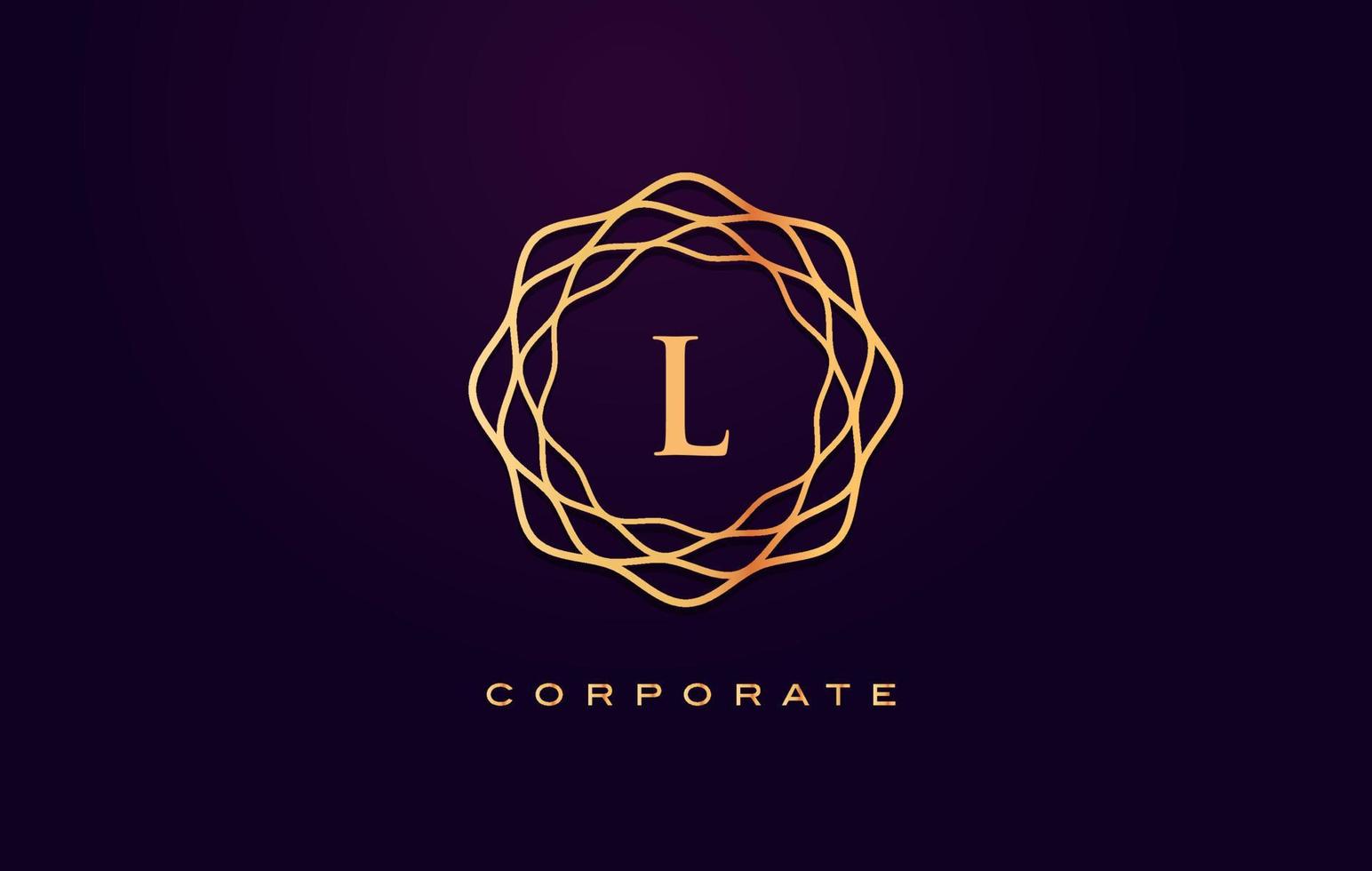 l logotipo de luxo. vetor de design de carta de monograma
