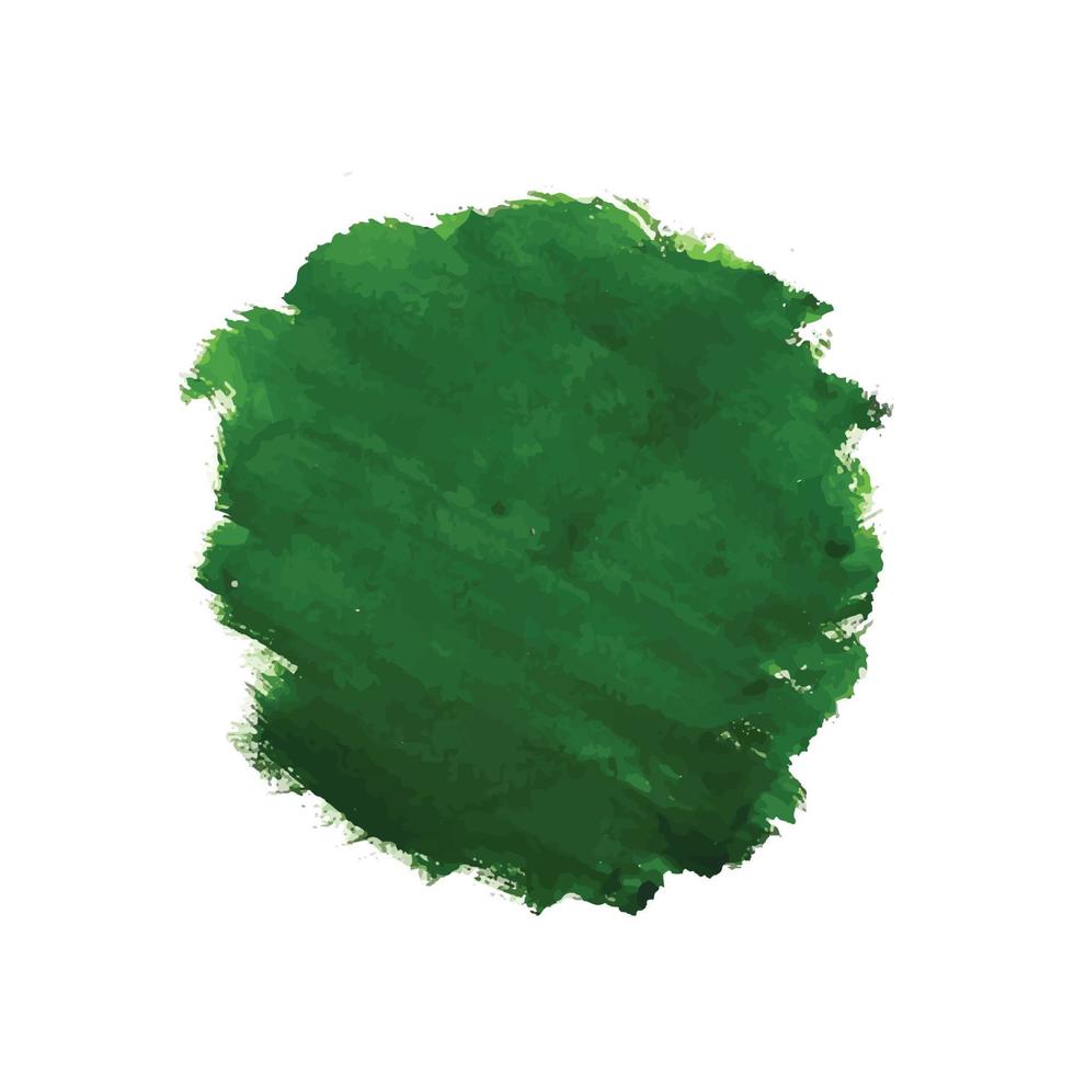 desenho de mão desenho aquarela pincelada verde vetor