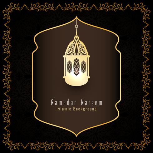 Fundo de saudação islâmica abstrata Ramadan Kareem vetor