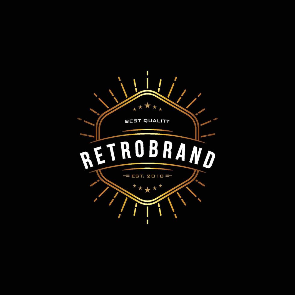 logotipo retro marca vintage vetor