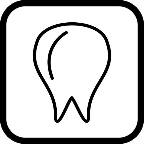 Projeto do ícone do dente vetor