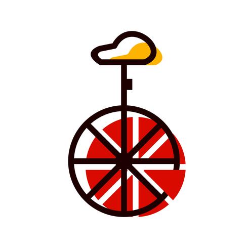 Design de ícone de monociclo vetor