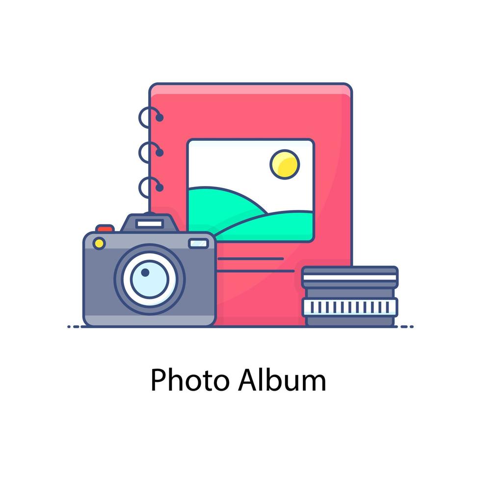 ícone de álbum de fotos álbum de casamento em estilo simples vetor