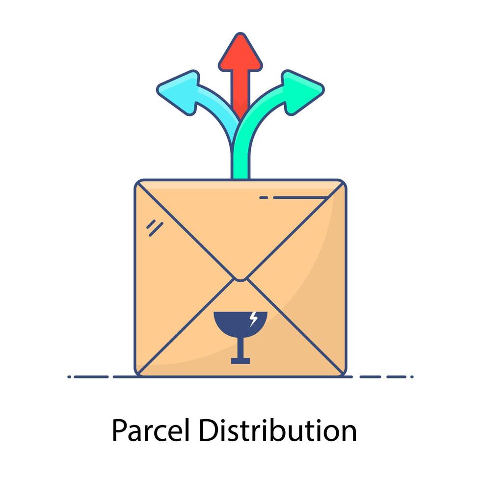 conceito de distribuição de pacotes ícone de distribuição de pacotes vetor