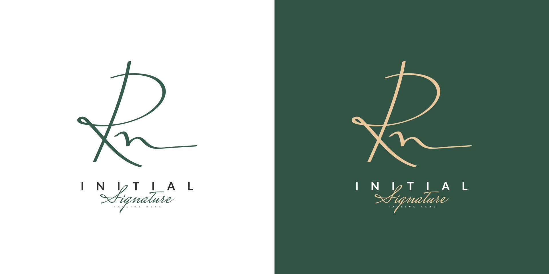 rn design de logotipo inicial com estilo de caligrafia elegante. logotipo ou símbolo de assinatura da rn para identidade de casamento, moda, joias, boutique, botânica, floral e comercial vetor