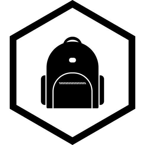 Design de ícone de mochila vetor