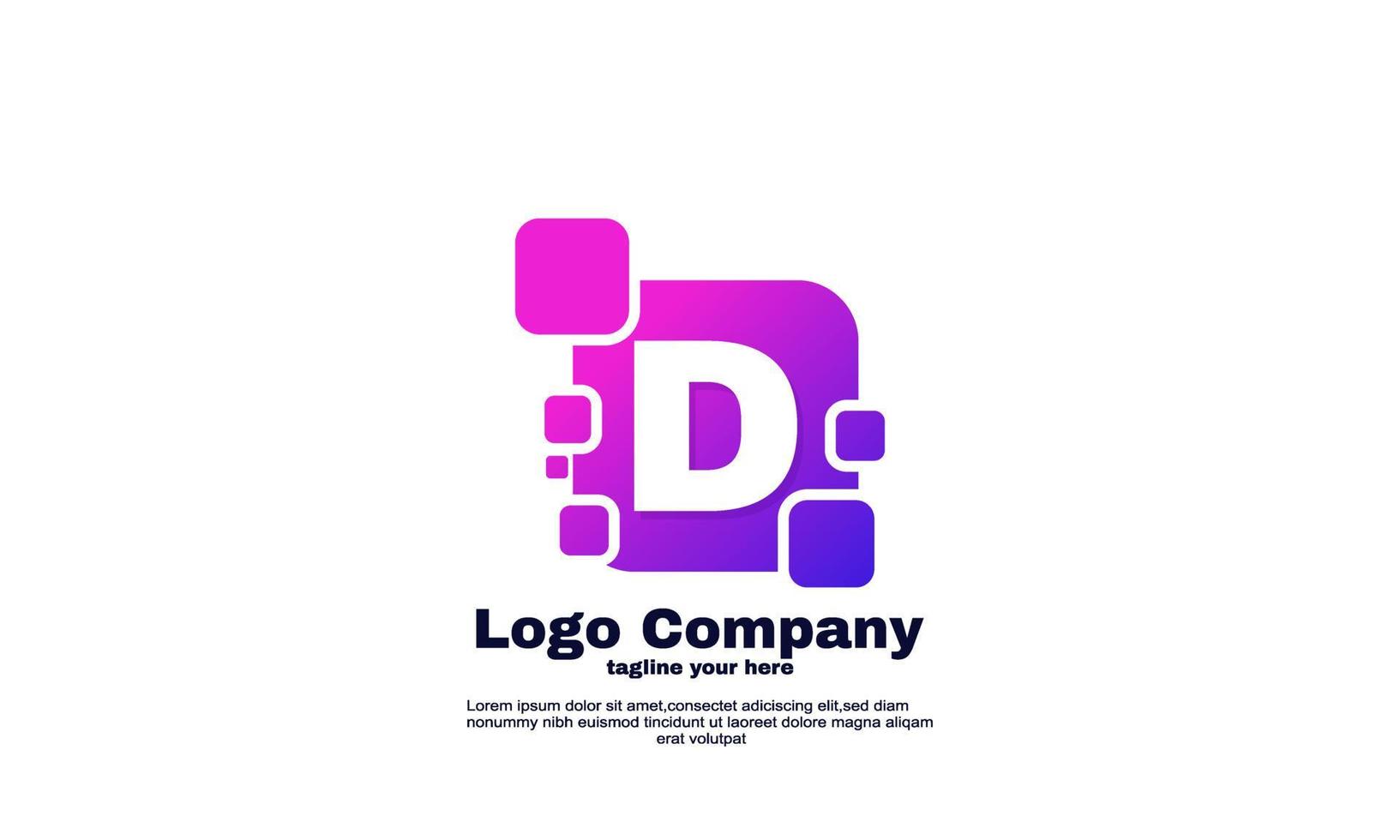 estoque vetor letra inicial d criativo negócio marca empresa logo design vector