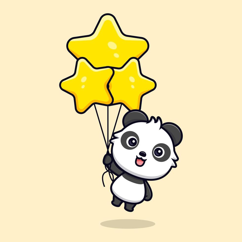 Panda Sentada No Logotipo Do Mascote De Desenho Animado Kawaii, Criativo E  Fofo, Em Nuvem Ilustração Stock - Ilustração de fofofo, aquarela: 253335976