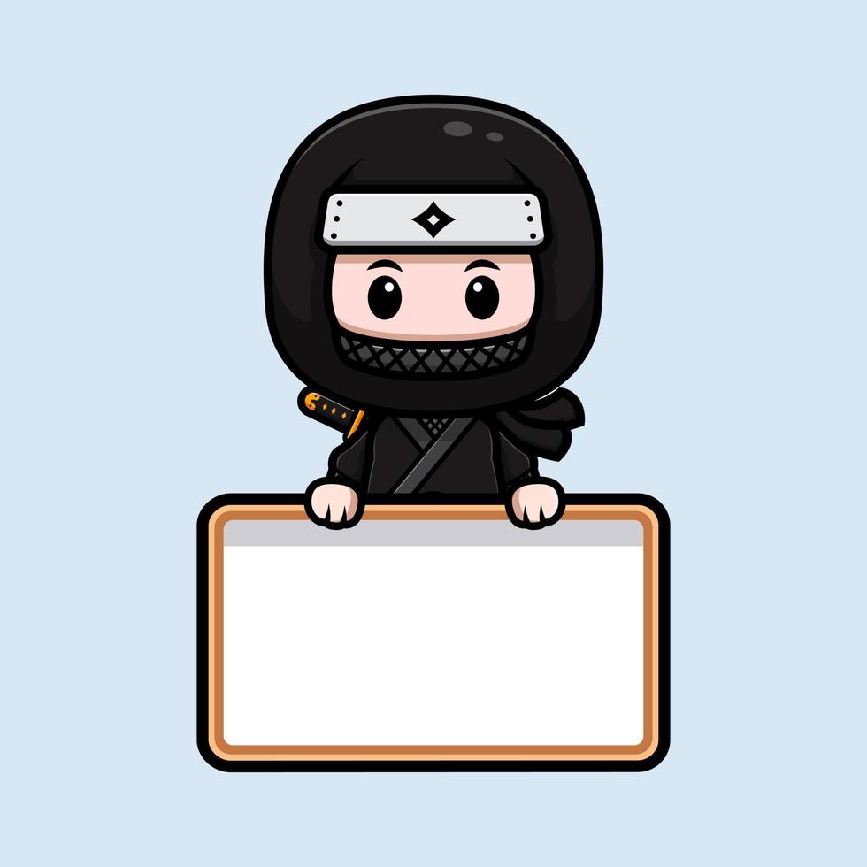 ícone de desenho animado bonito ninja mascote. ilustração do personagem  mascote kawaii para adesivo, pôster, animação, livro infantil ou outro  produto digital e impresso 5055998 Vetor no Vecteezy