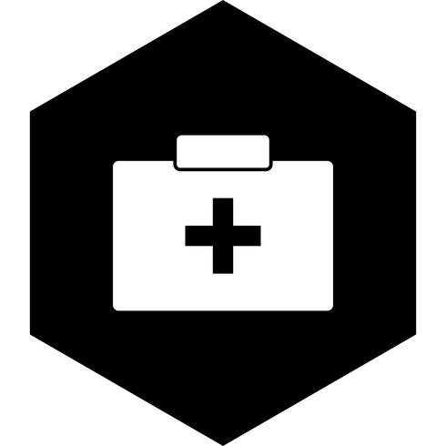 Design de ícone de caixa de primeiros socorros vetor
