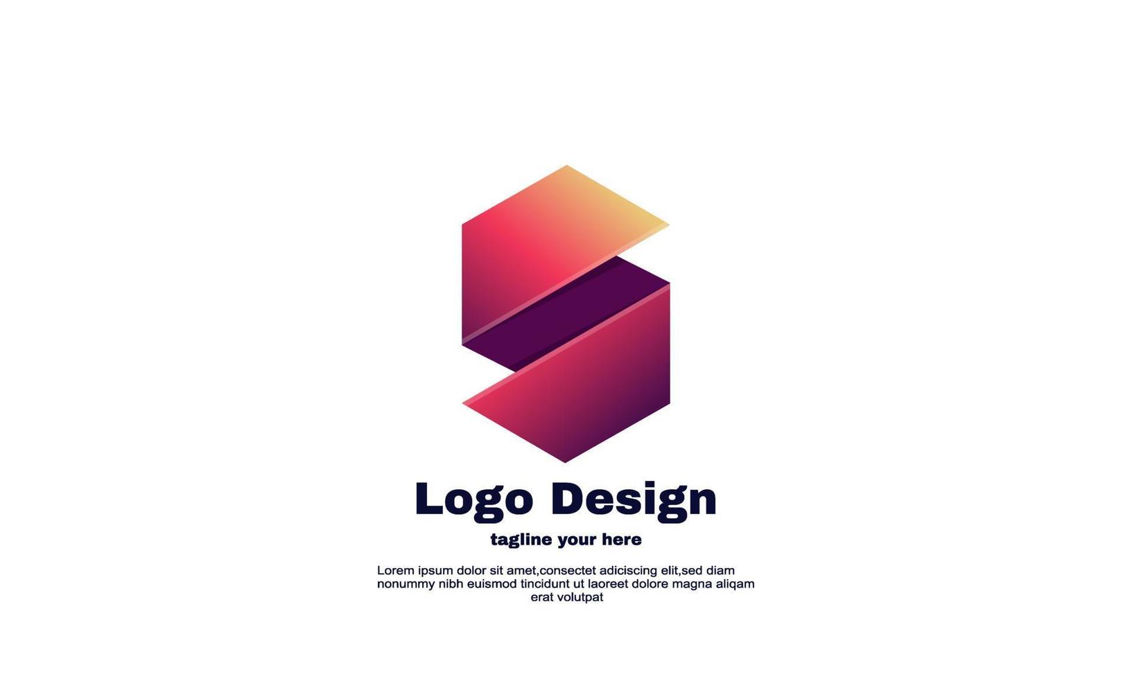 empresa colorida de vetor e design de logotipo comercial