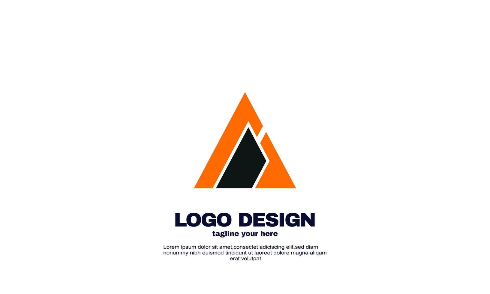 abstrato criativo corporativo empresa negócios simples ideia design triângulo logotipo elemento marca identidade modelo de design colorido vetor