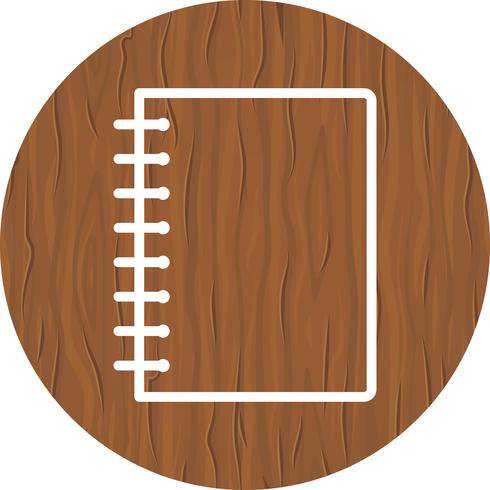 Desenho de ícone de caderno espiral vetor