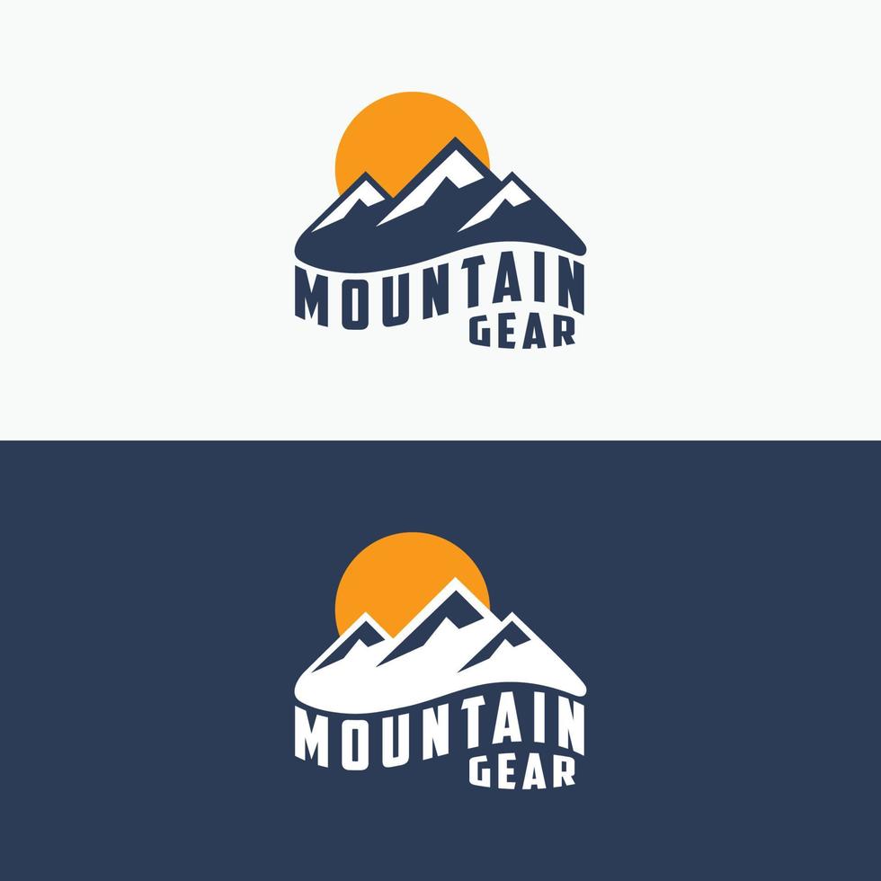 imagem de vetor do modelo de logotipo de equipamento de montanha