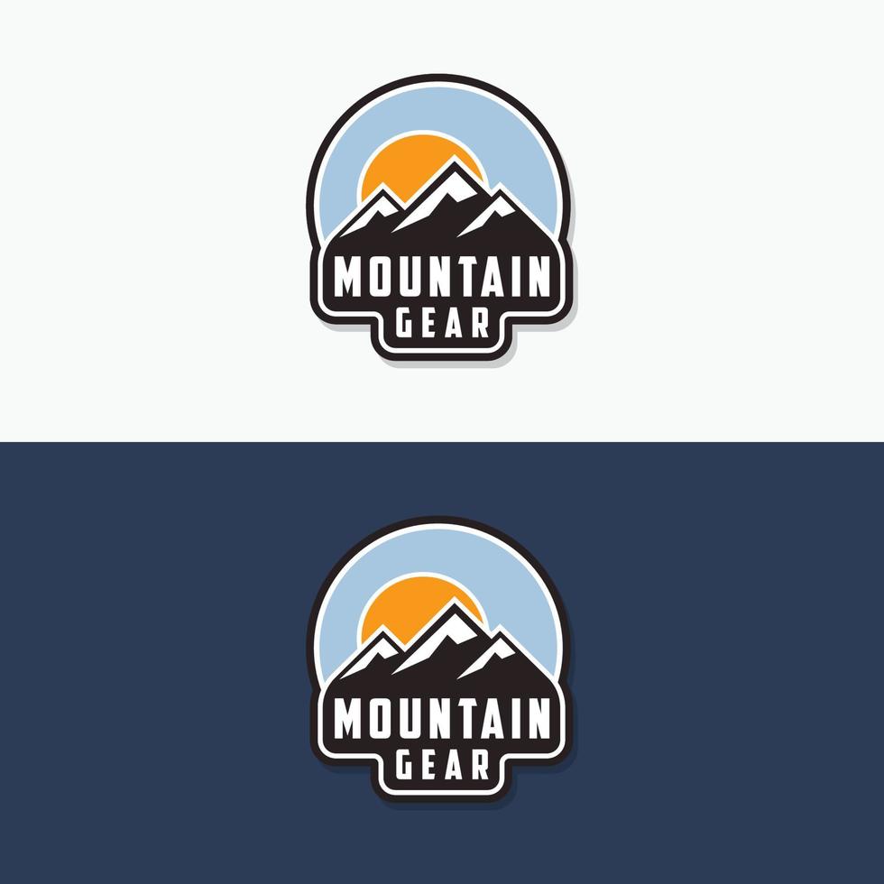 imagem de vetor do modelo de logotipo de equipamento de montanha