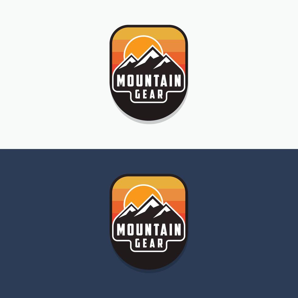 imagem de vetor do modelo de logotipo de equipamento de montanha