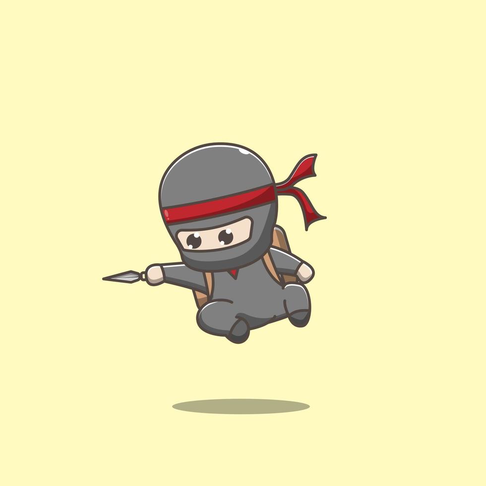 ninja de entrega de pacotes vetor