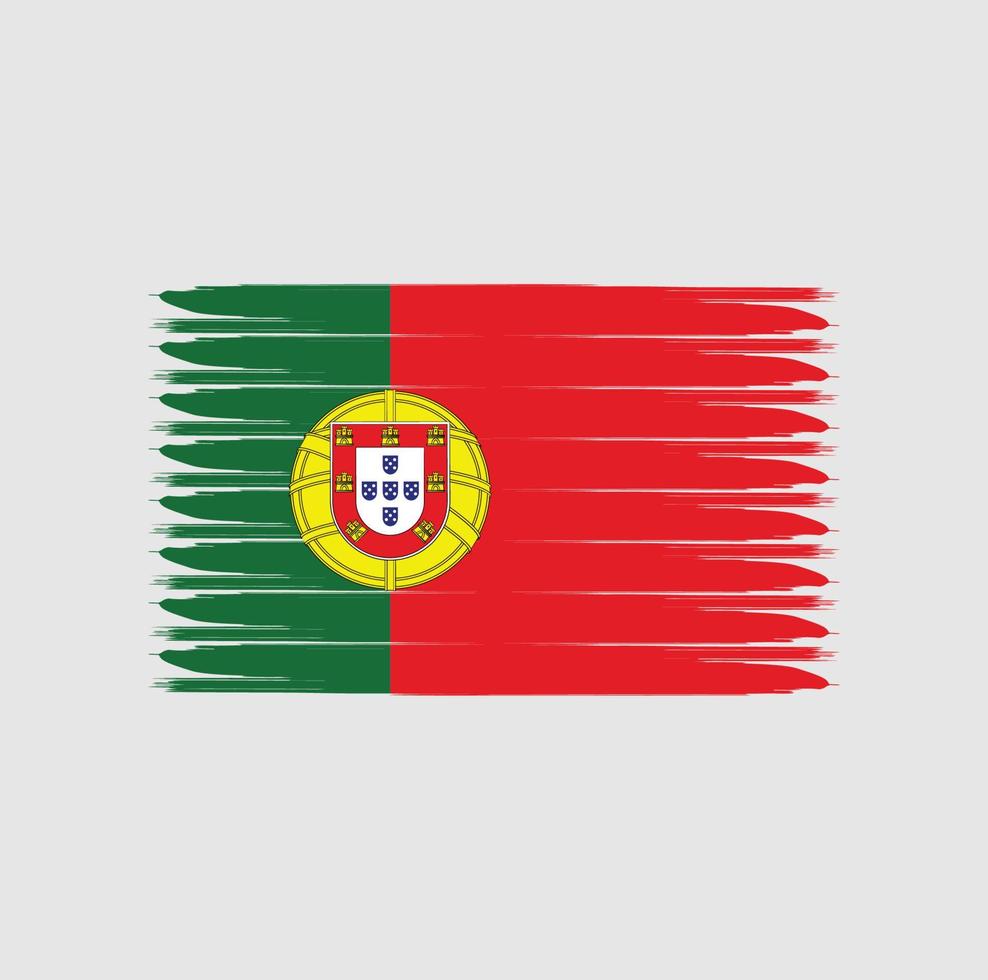 bandeira de portugal com estilo grunge vetor