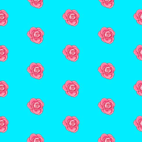 flor rosa padrão sem emenda, vetor floral rosa padrão sem emenda, fundo da flor