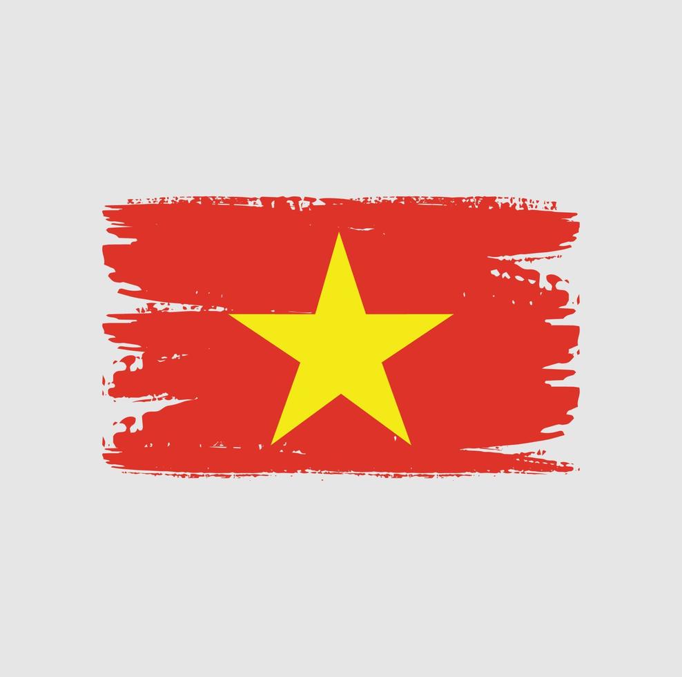 bandeira do vietnã com pincel vetor