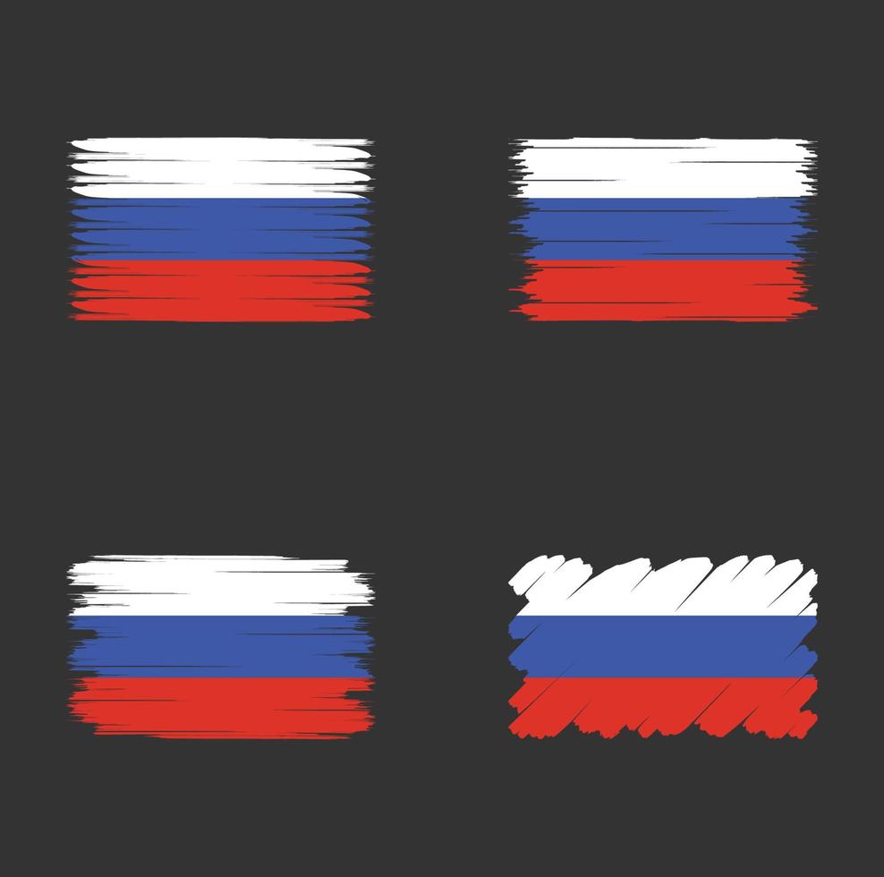coleção bandeira da Rússia vetor