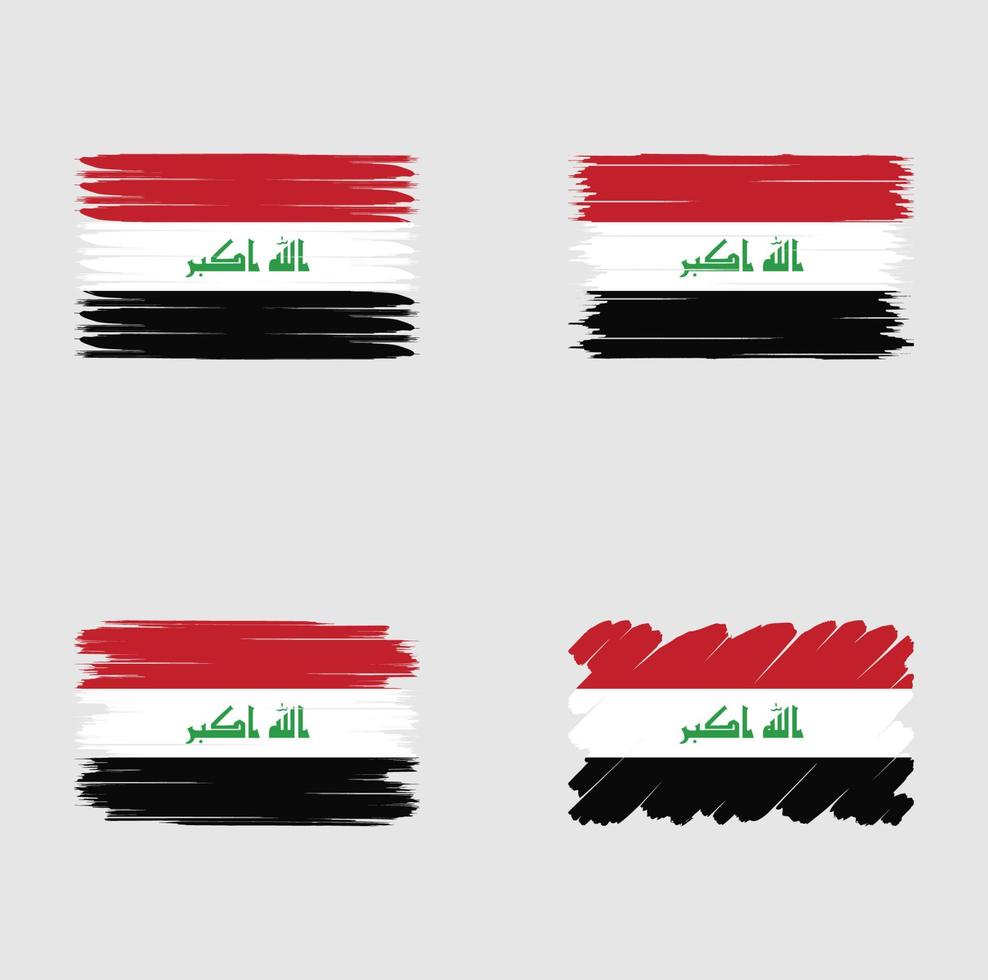 coleção bandeira do iraque vetor