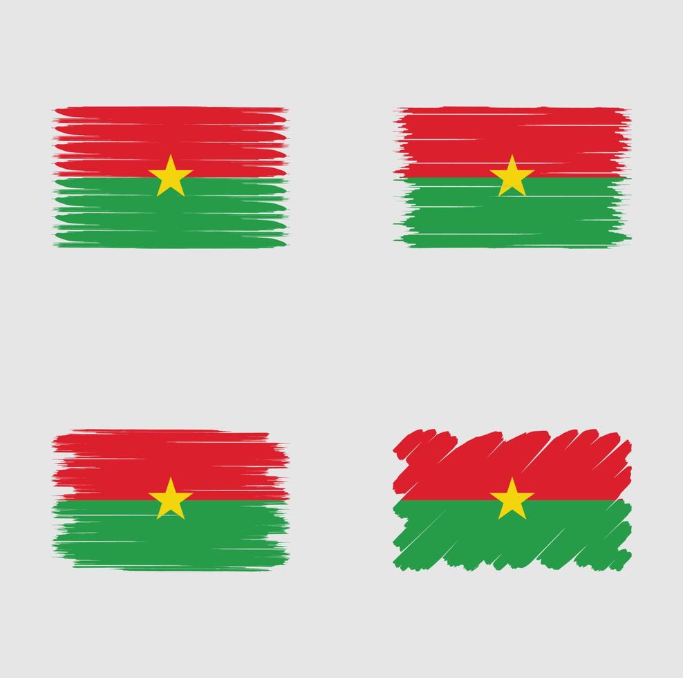 bandeira coleção de burkina faso vetor