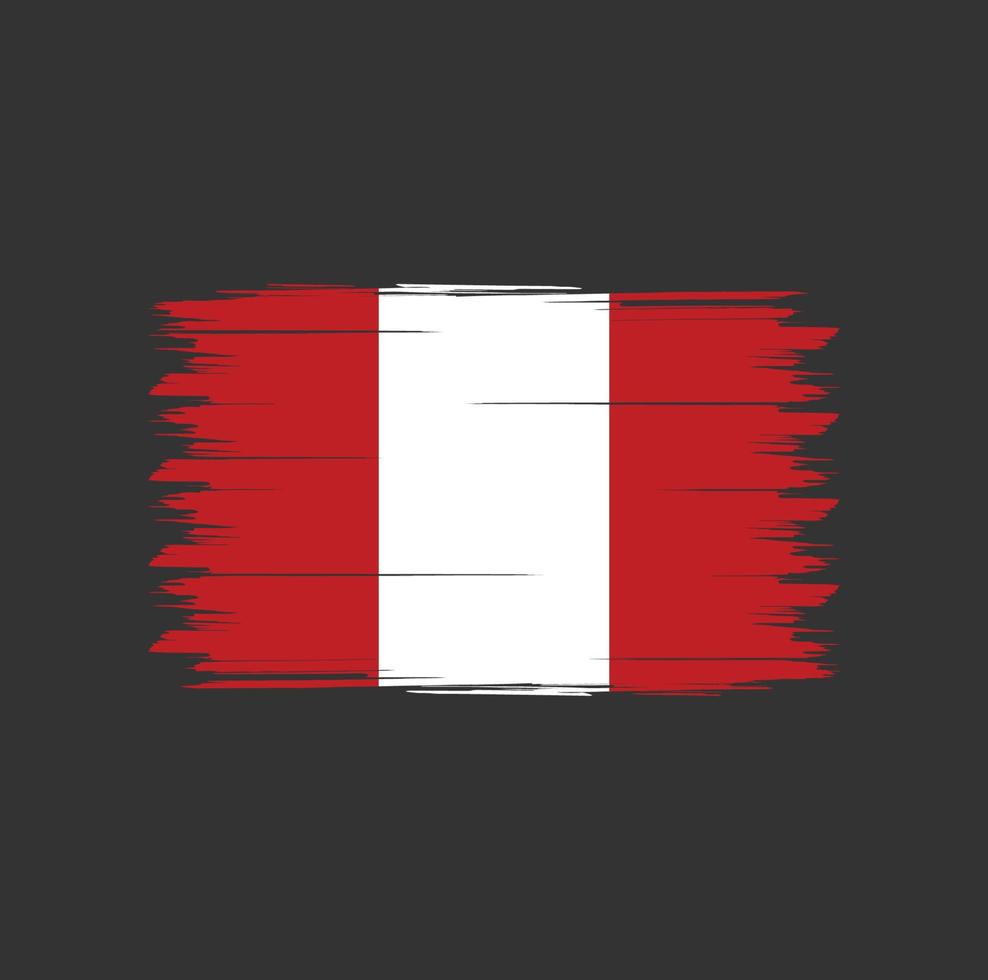vetor de bandeira do Peru com estilo pincel aquarela