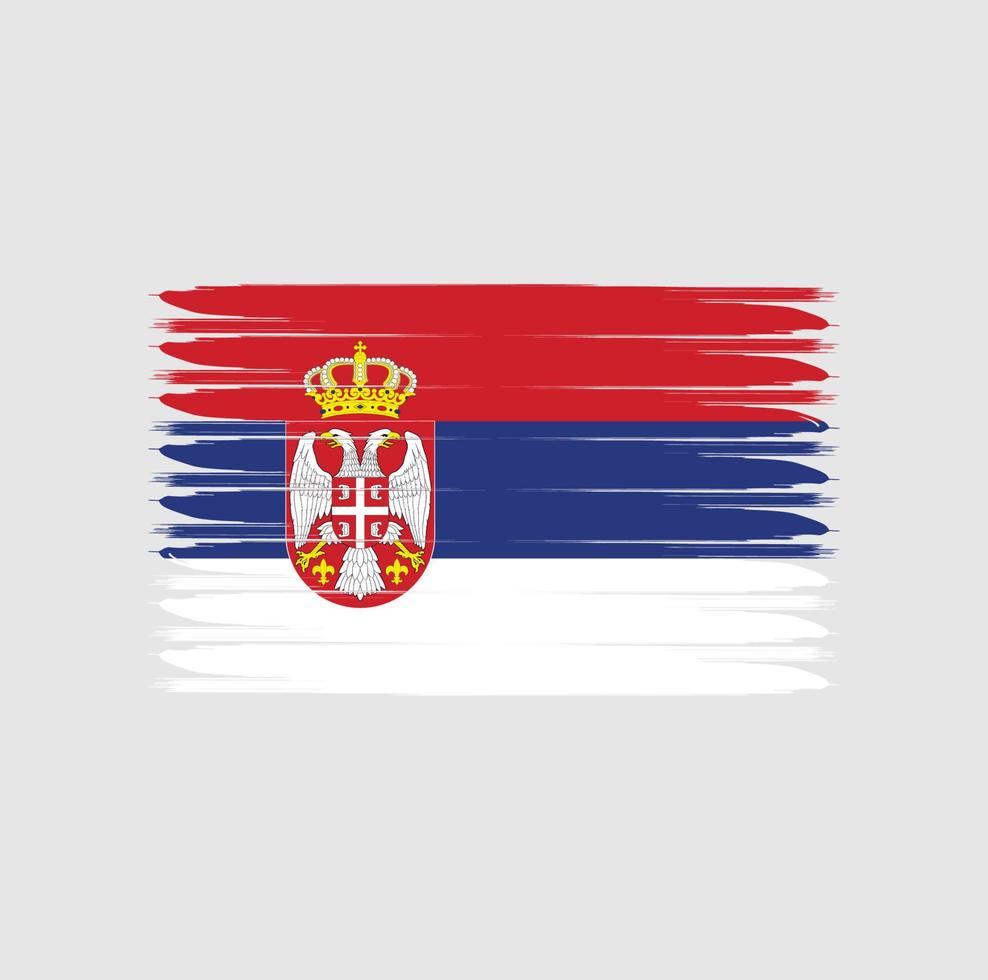 bandeira da sérvia com estilo grunge vetor