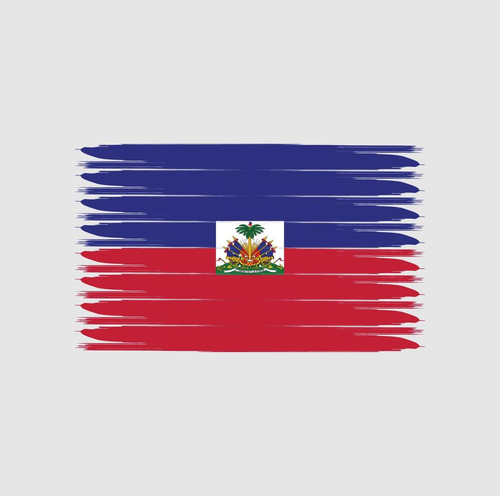 bandeira do haiti com estilo grunge vetor