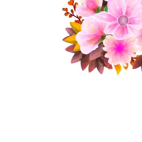 Aquarela do ramalhete, grupo floral do vetor da flor. Coleção floral colorida com folhas e flores, desenho aquarela.