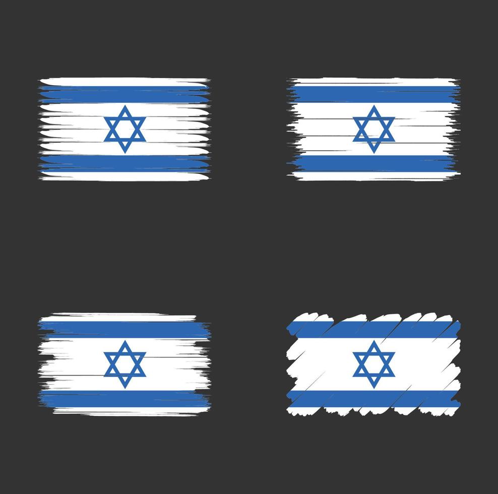 coleção bandeira de israel vetor