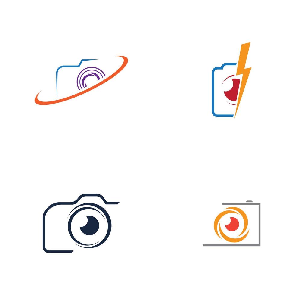 modelo de design de vetor de ícone de logotipo de fotografia de câmera