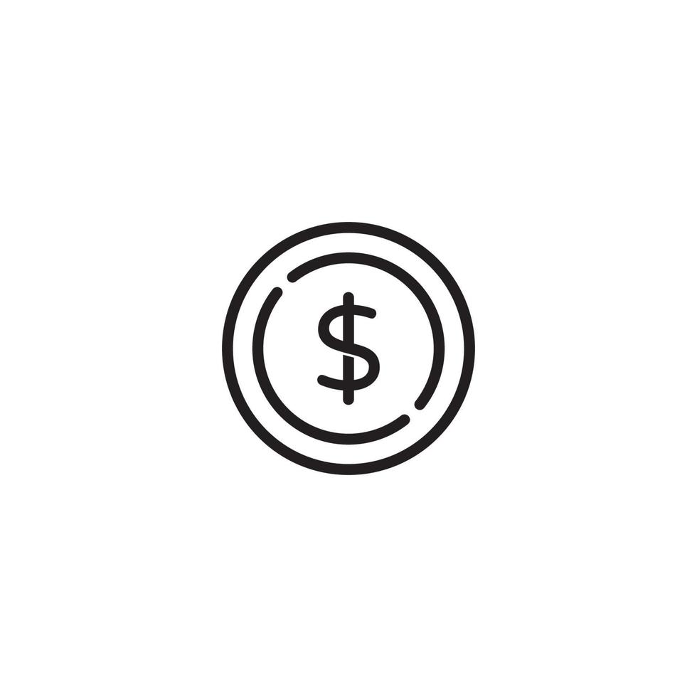 logotipo do cifrão ou design do ícone vetor