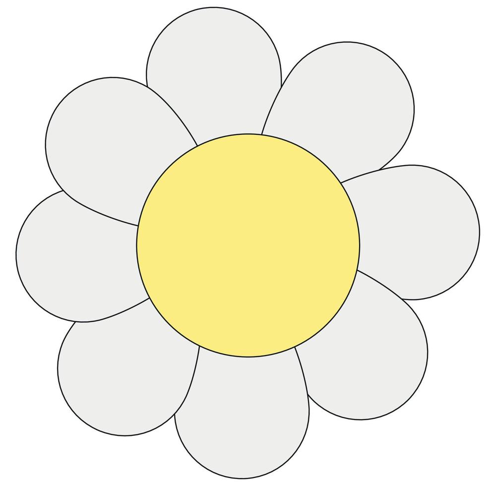 ilustração de flor de camomila vetor