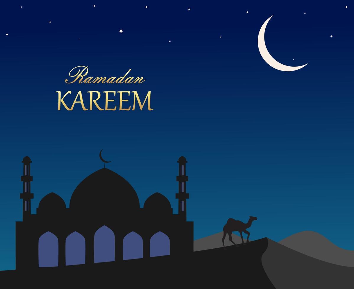 ilustração vetorial design de ramadan kareem vetor