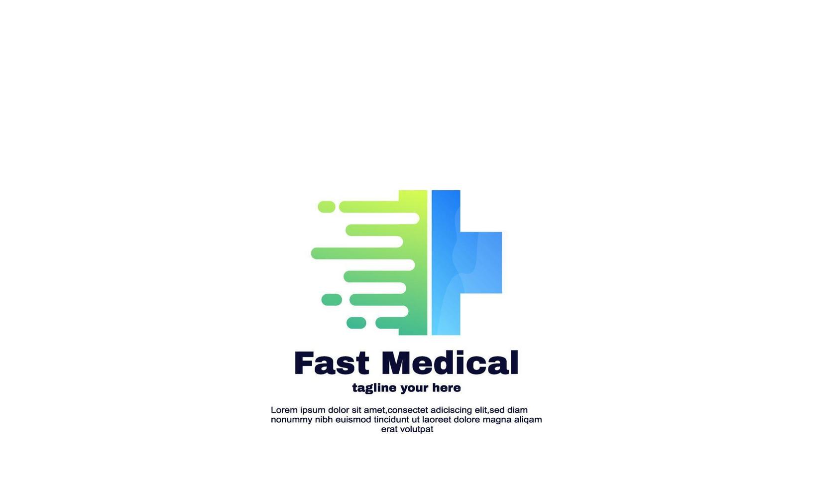 design de modelo de logotipo médico rápido vetorial vetor