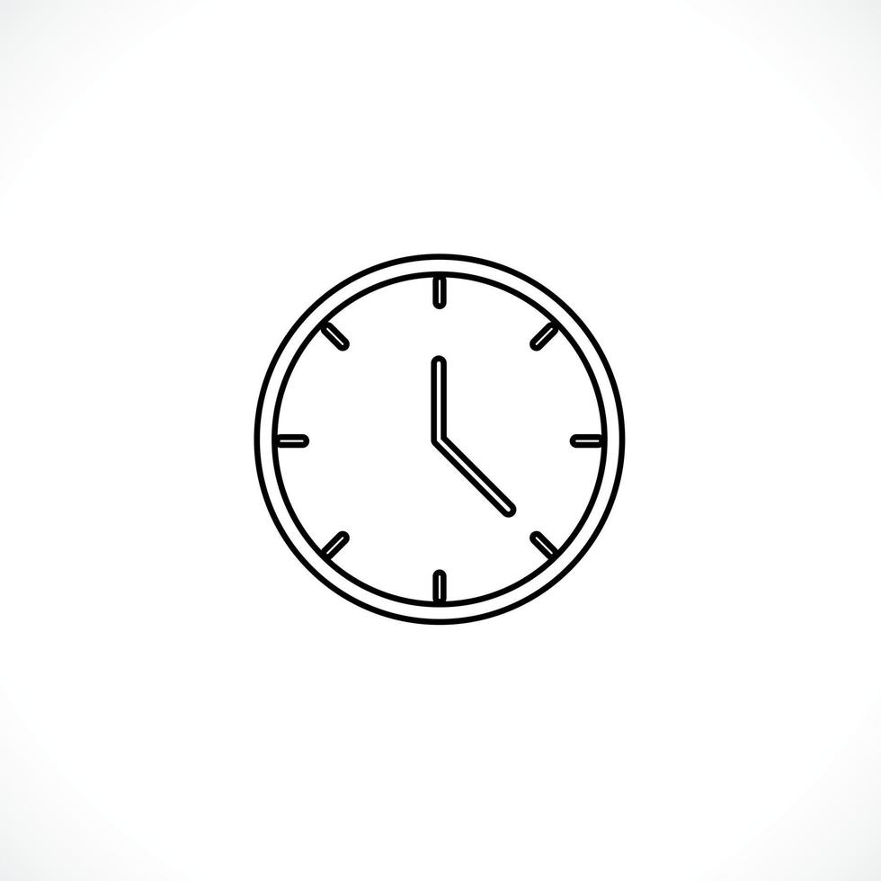 ícone de relógio. estilo simples do símbolo de tempo do relógio. projetar o ícone do site da web, logotipo, aplicativo, interface do usuário. ilustração - vetor. eps10. vetor