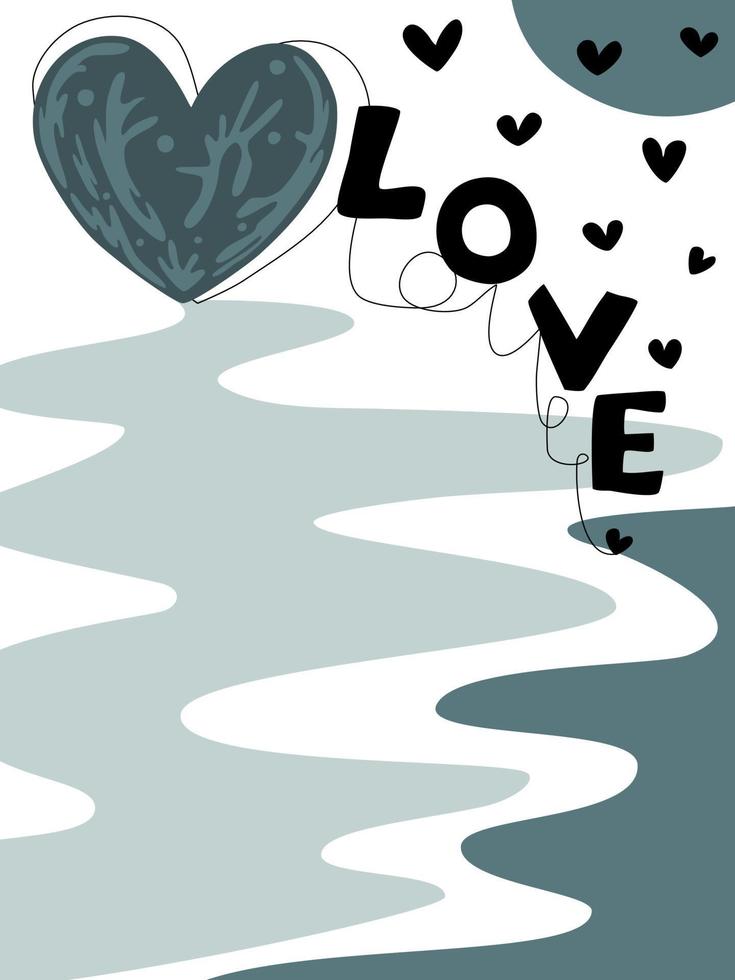 uma coleção de ilustrações em forma de coração projetadas em estilo doodle para temas do dia dos namorados. vetor
