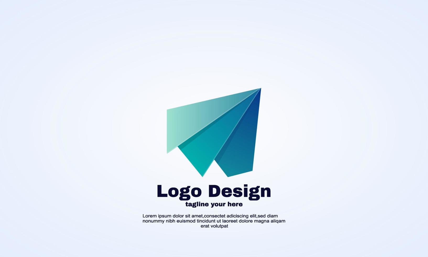 ilustração moderna de modelo de logotipo de triângulo de ideia abstrata vetor